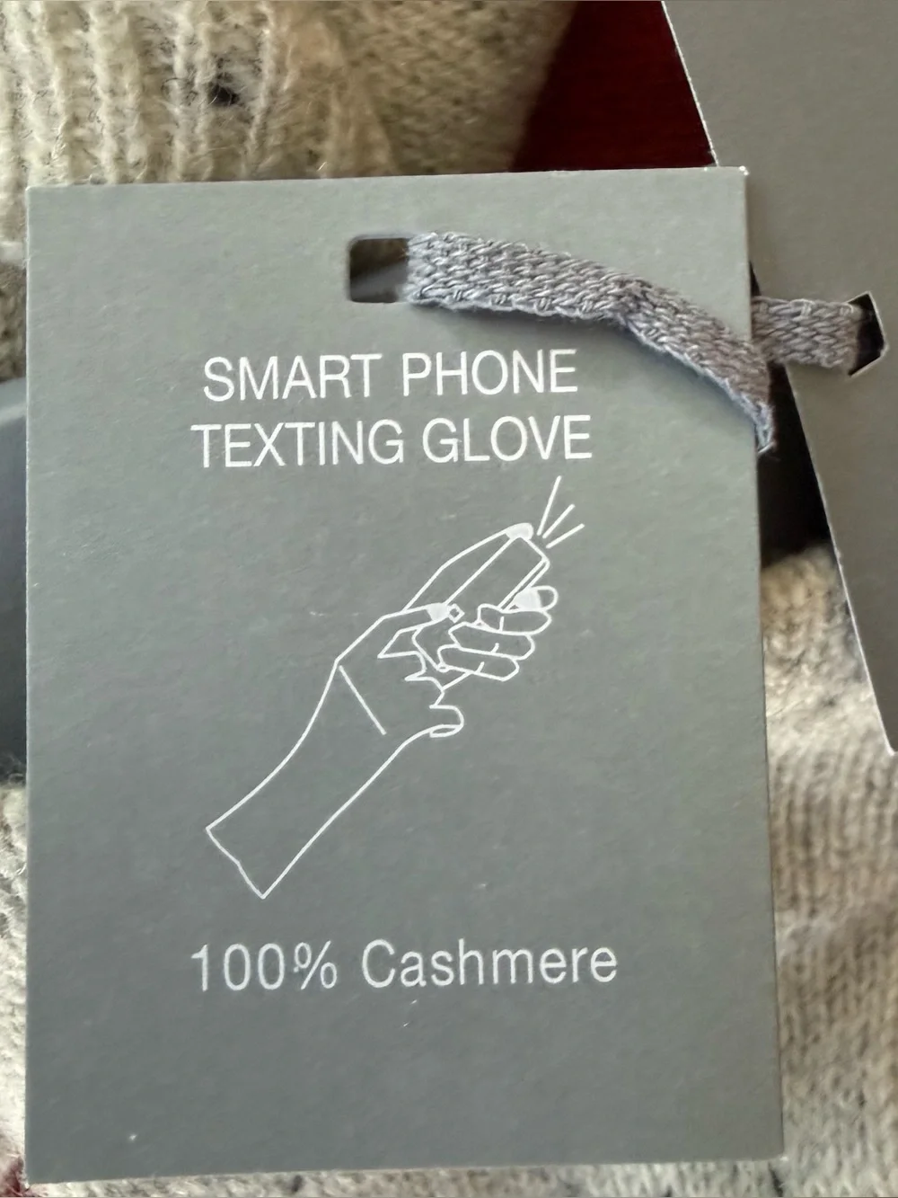 Hannah Rose 100% Cashmere Scarf & Smart Phone Texting Gloves Set Cream Speckled